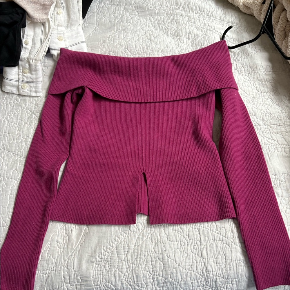 Abercrombie & Fitch Fuchsia Knit Top
